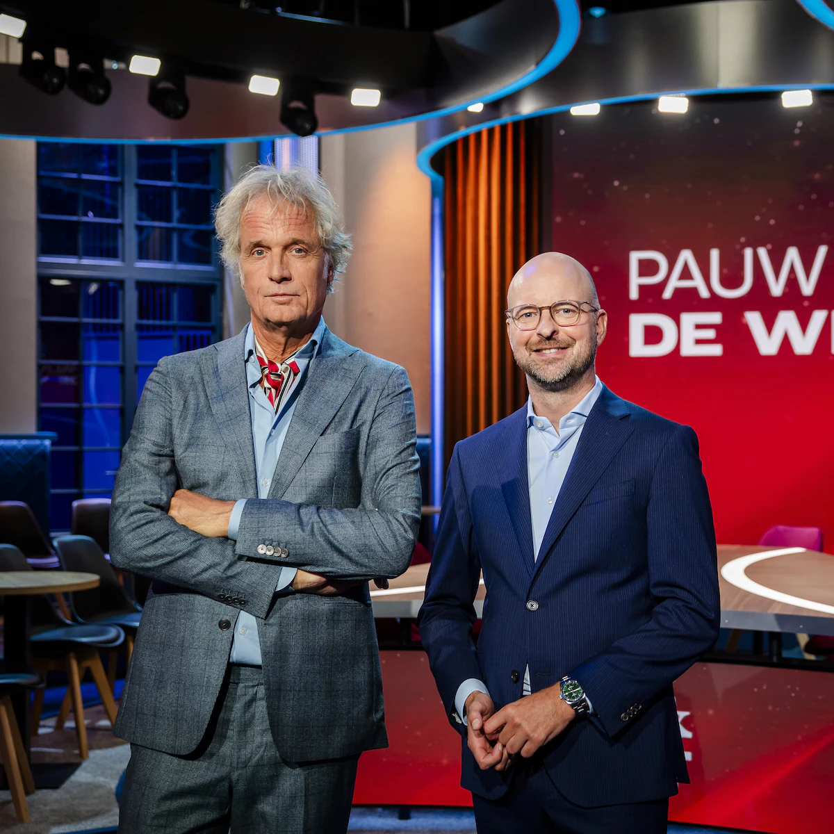 Jeroen Pauw en Tim de Wit in de studio van Pauw en de Wit